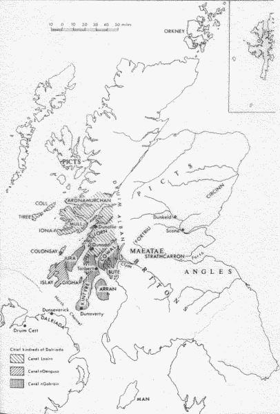 Scotland's  five historical ethnic groups - 
click for full-size image [171K]